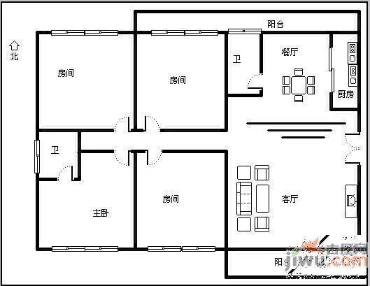 东方银座4室2厅2卫196㎡户型图