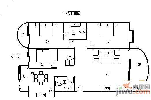 东方银座4室2厅2卫196㎡户型图