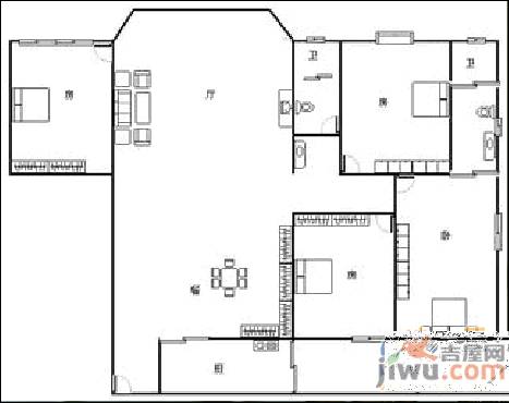 丰盛假日城堡3室2厅2卫150㎡户型图