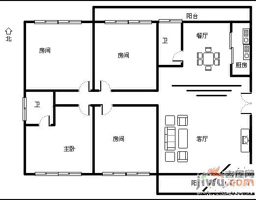 东方银座4室2厅2卫196㎡户型图