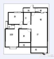 东海湾-文园3室2厅2卫143㎡户型图