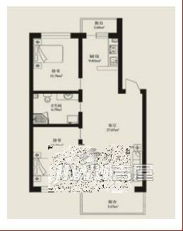 朝阳阁3室1厅2卫户型图