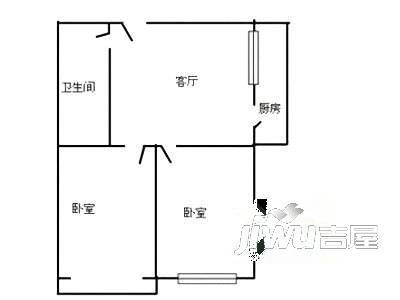 府横街老房3室1厅2卫户型图