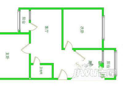 府横街老房3室1厅2卫户型图