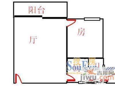 福东花园2室1厅1卫户型图