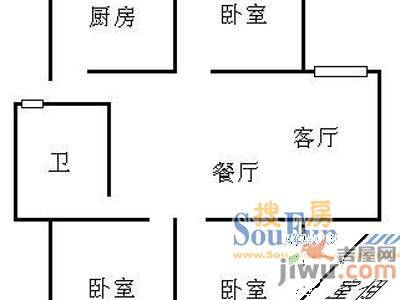 滨江花园3室2厅2卫户型图