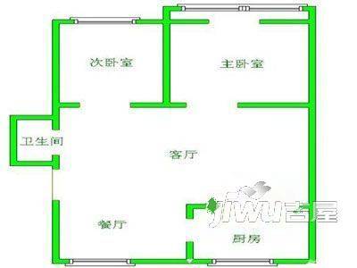 东连河小区2室1厅1卫户型图