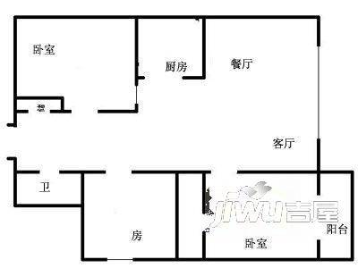 红建新村3室1厅1卫户型图