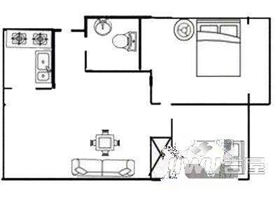 红建新村3室1厅1卫户型图