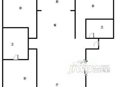 红建新村3室1厅1卫户型图