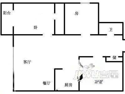 红建新村3室1厅1卫户型图