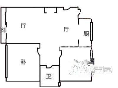 紫晶苑2室2厅1卫户型图