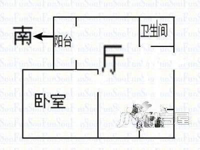 紫晶苑2室2厅1卫户型图