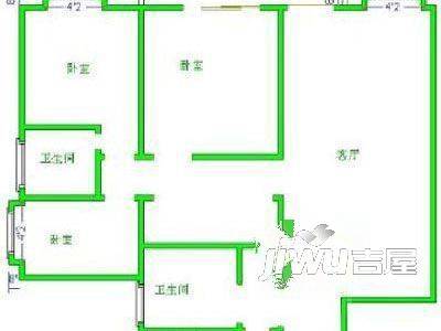 碧水金柯4室2厅2卫155㎡户型图