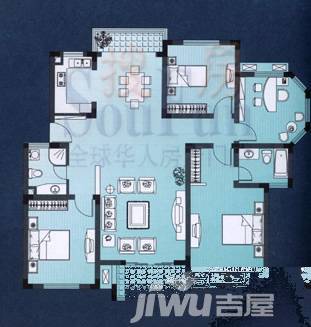 碧水金柯4室2厅2卫155㎡户型图