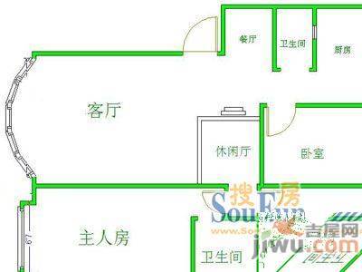 滨河花园2室1厅2卫户型图