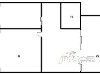 百草园公寓2室1厅1卫户型图