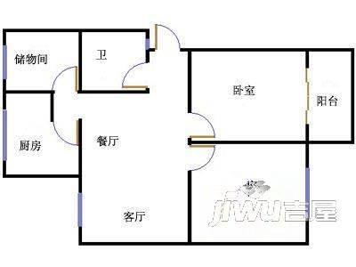 南江枫林西区2室1厅1卫户型图