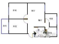 南江枫林西区2室1厅1卫户型图