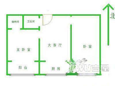 辕门新村西区2室1厅1卫户型图