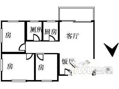 辕门新村西区2室1厅1卫户型图