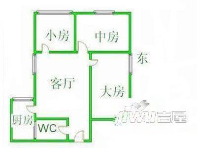 辕门新村西区2室1厅1卫户型图