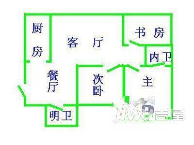 兴文公寓2室1厅1卫户型图