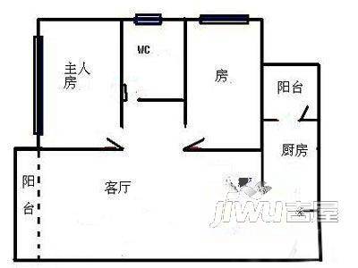 兴文公寓2室1厅1卫户型图