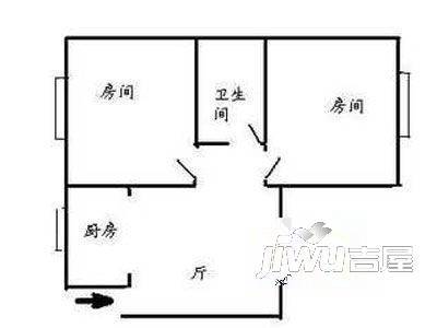 兴文公寓2室1厅1卫户型图