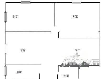 兴文公寓2室1厅1卫户型图