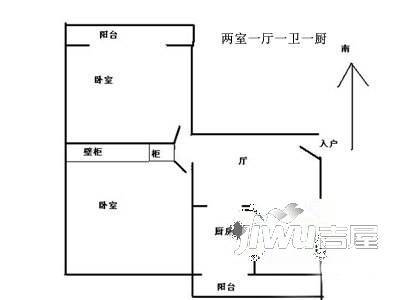 西咸欢新村3室2厅2卫户型图