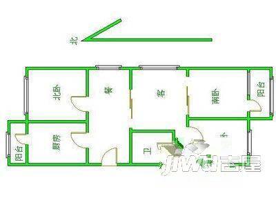 东盛世家4室1厅1卫96.6㎡户型图