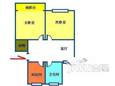 双梅小区2室2厅1卫户型图