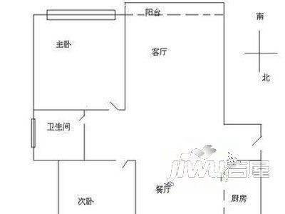 双梅小区2室2厅1卫户型图