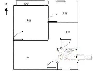 双梅小区2室2厅1卫户型图