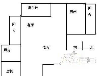 双梅小区2室2厅1卫户型图