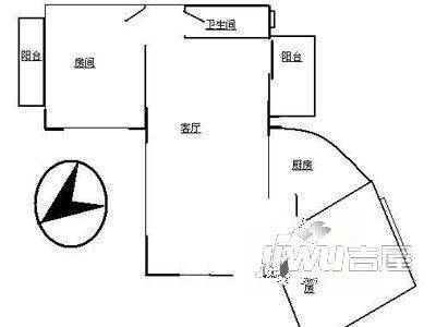 双梅小区2室2厅1卫户型图