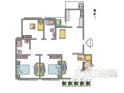 森海豪庭2室1厅2卫户型图