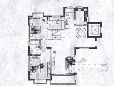 森海豪庭2室1厅2卫户型图