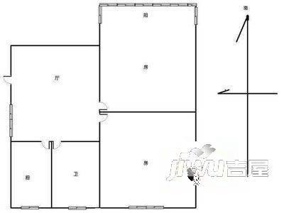 翠苑新村1室1厅1卫户型图