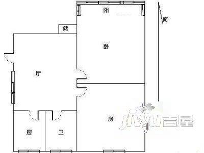 翠苑新村1室1厅1卫户型图