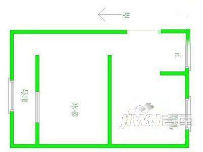 翠苑新村1室1厅1卫户型图