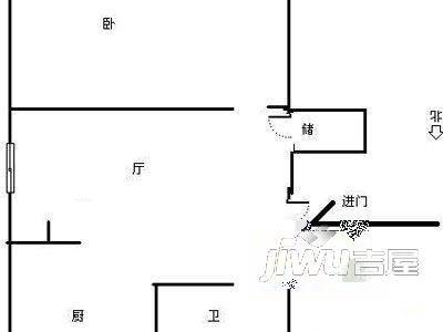 翠苑新村1室1厅1卫户型图