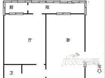 翠苑新村1室1厅1卫户型图