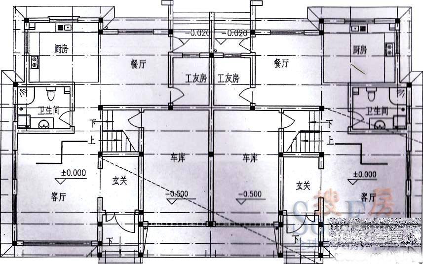 翠泽苑2室1厅1卫户型图