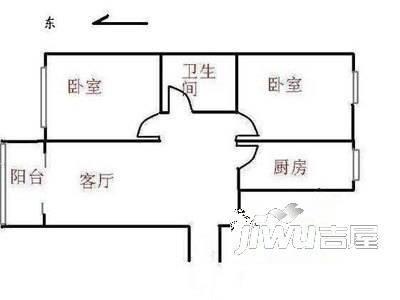 枫华景园3室2厅1卫103.1㎡户型图