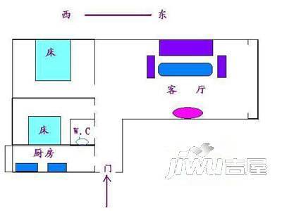 枫华景园3室2厅1卫103.1㎡户型图