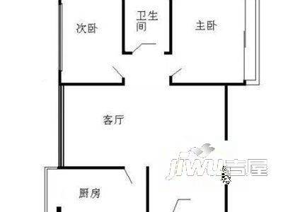 枫华景园3室2厅1卫103.1㎡户型图