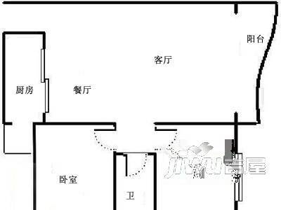 凤江花园3室1厅2卫户型图