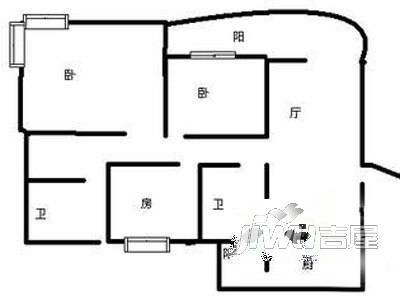 凤江花园3室1厅2卫户型图